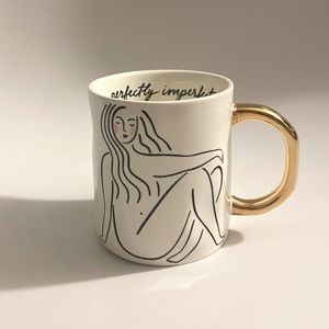 ‘Perfectly Imperfect’ Body Positivity Cup with gold handle